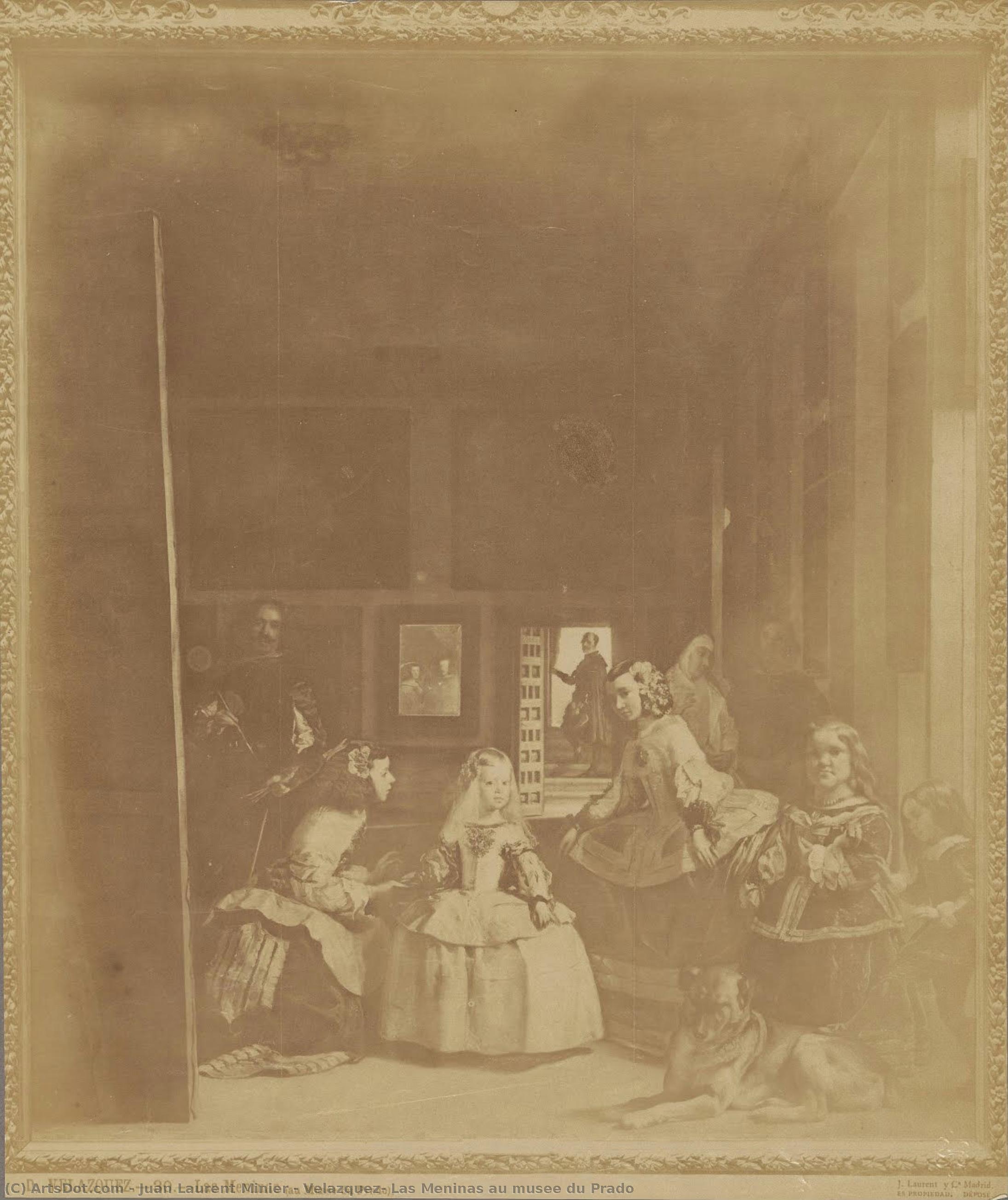 Velazquez: Las Meninas Au Musee Du Prado — Jean Laurent, Black And White Photography, Baroque