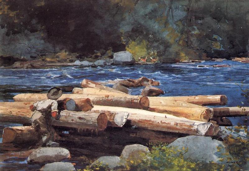Hudson River — Winslow Homer, Acrylic On Canvas, Contemporary Realism