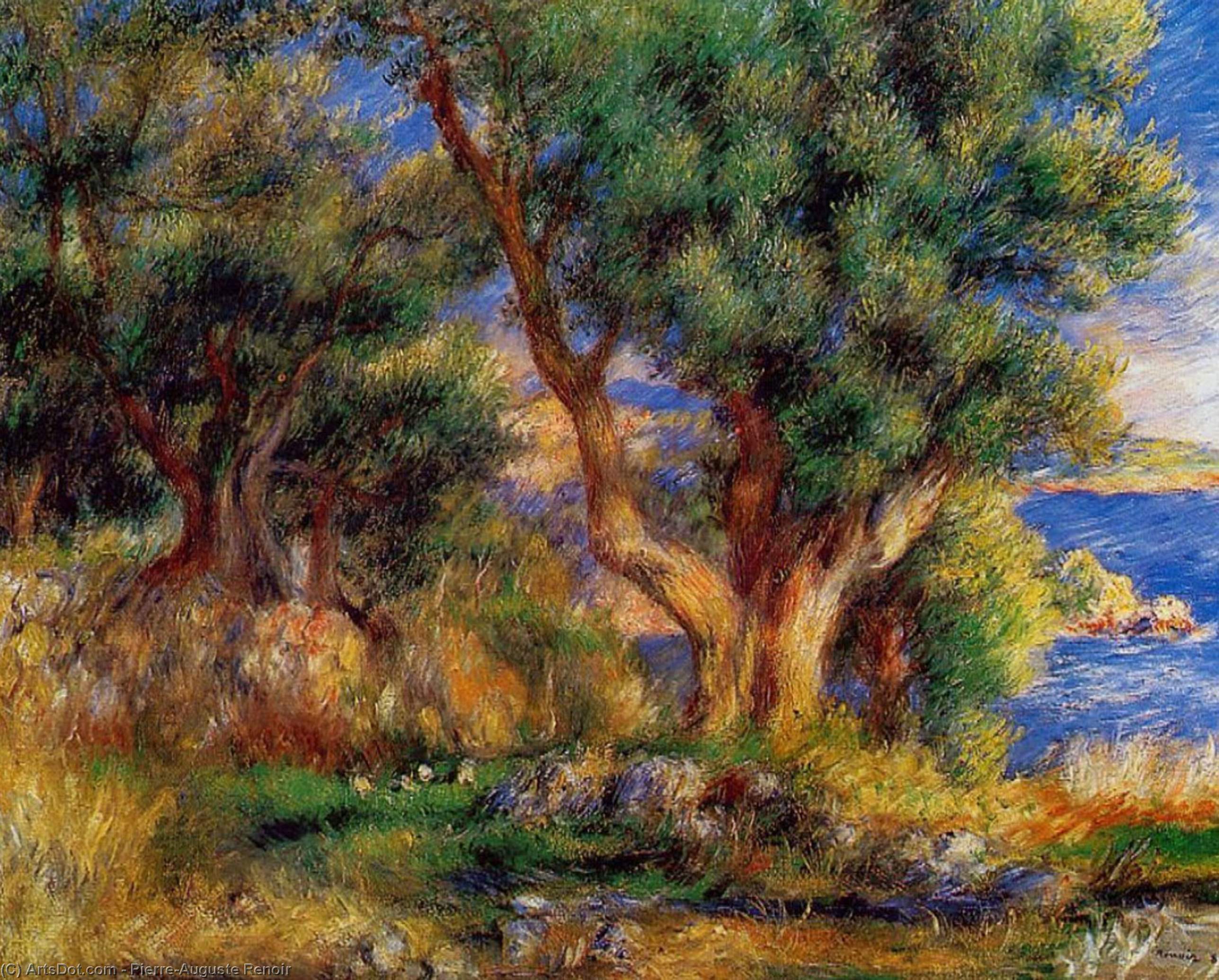 Landscape Near Menton — Pierre-auguste Renoir, Oil On Canvas, Impressionism