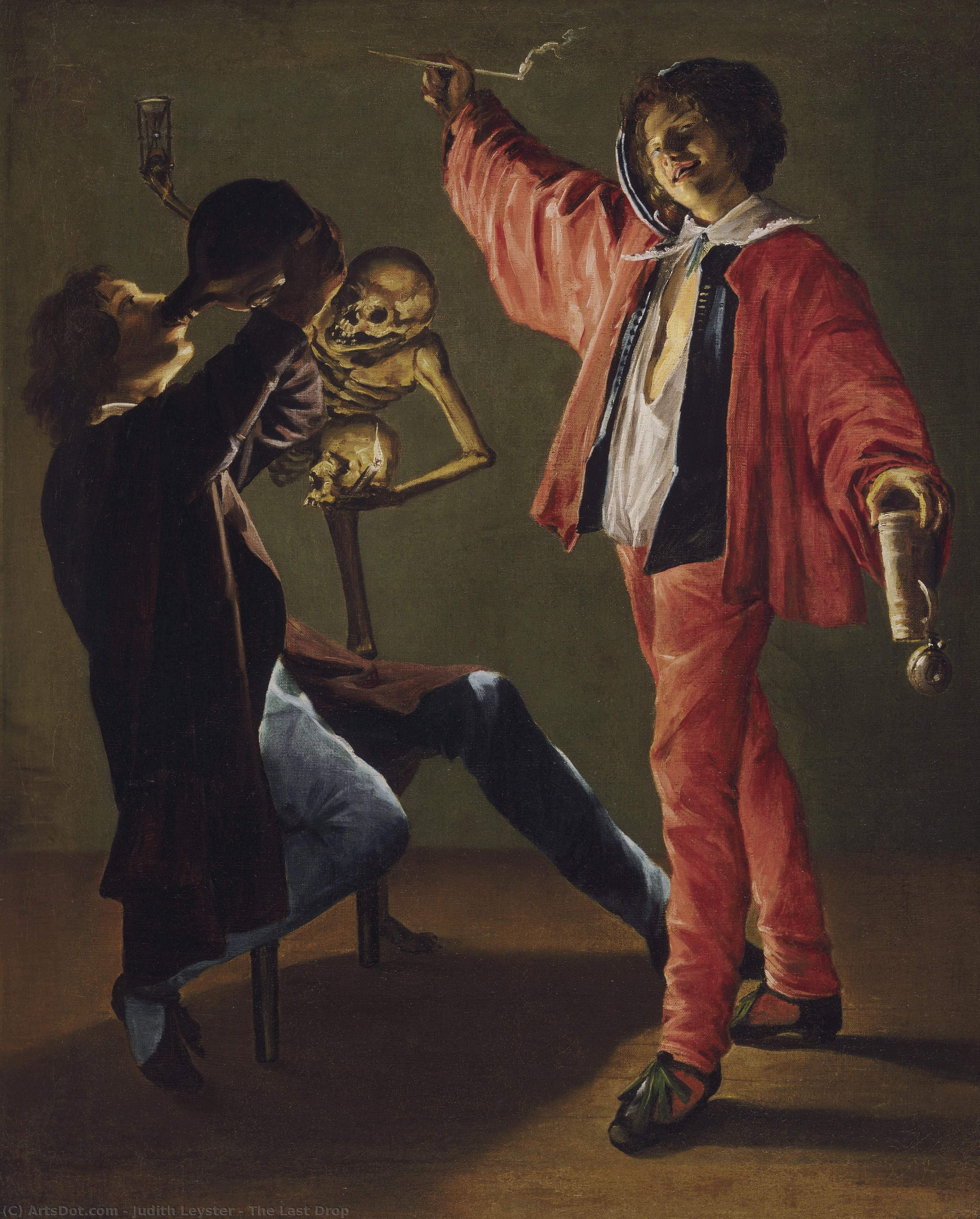 The Last Drop — 유디트 헤르스 레이스터, Oil On Canvas, Baroque