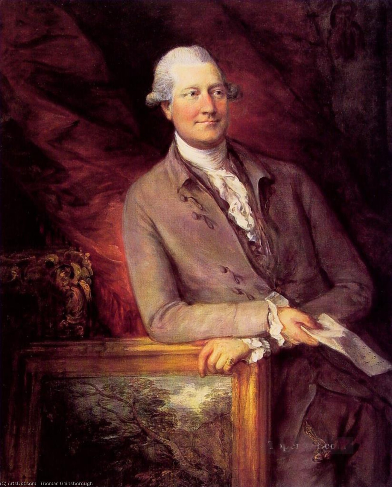 James Christie — Thomas Gainsborough, Acrylic On Canvas, Neoclassical Style