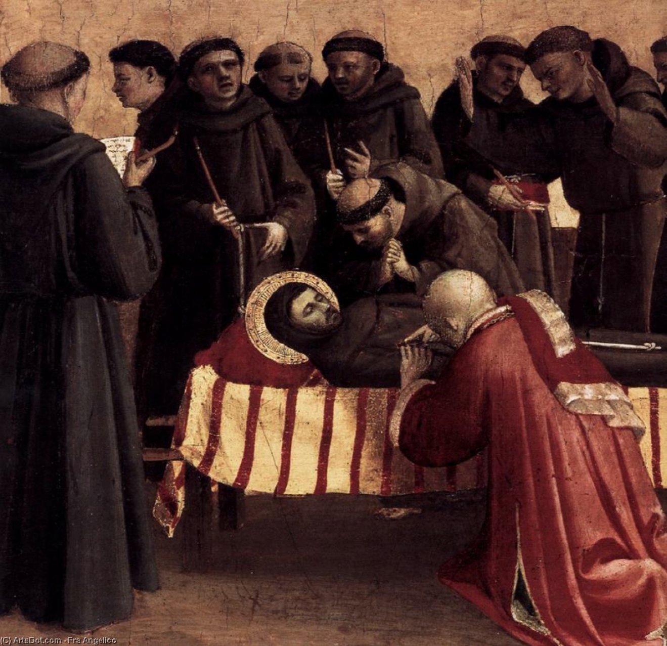 The Lamentation Over St Francis (detail) — Fra Angelico, Oil On Canvas, Early Renaissance