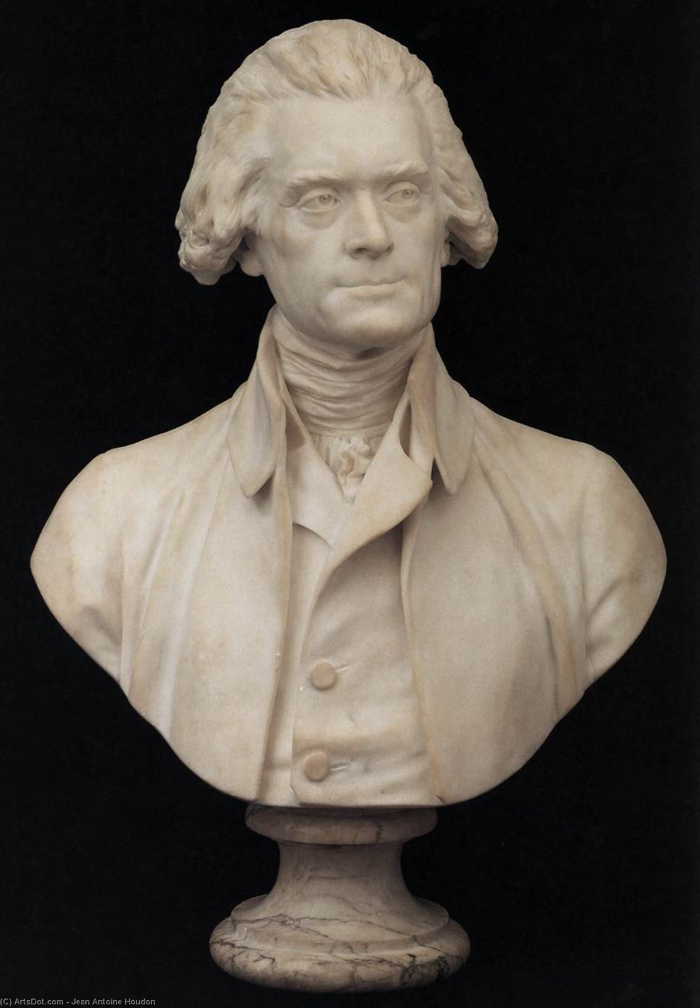 Bust Of Thomas Jefferson — Jean-antoine Houdon, Marble, Neoclassical