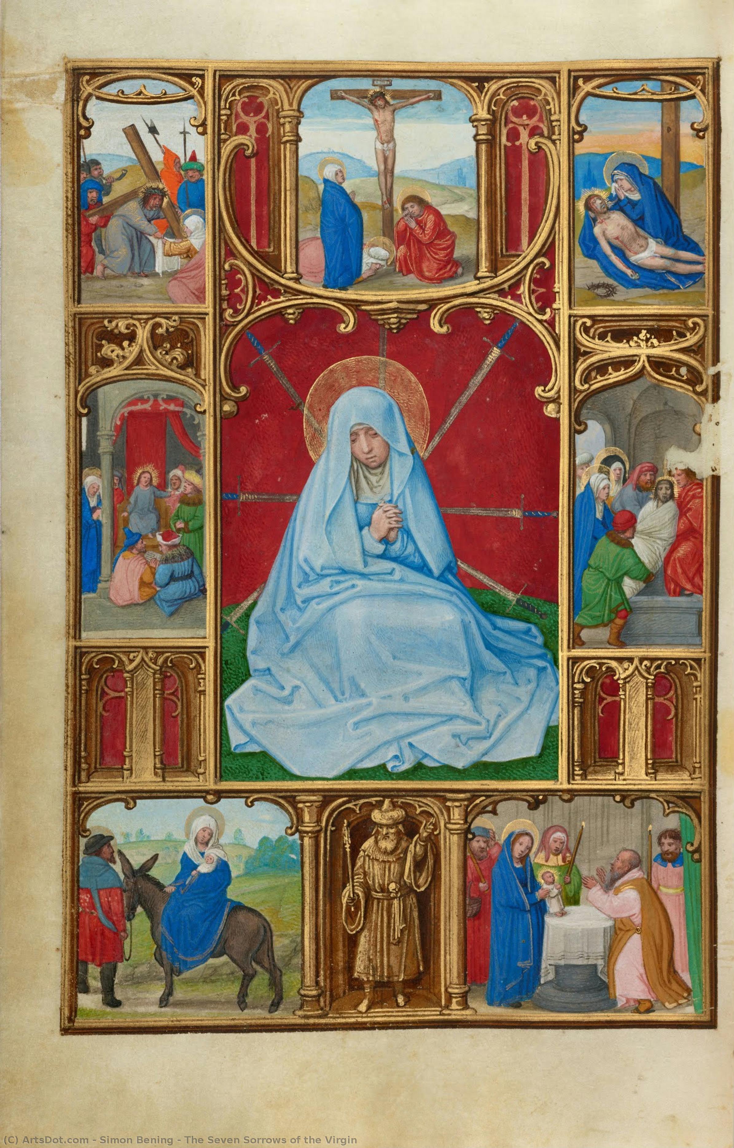 The Seven Sorrows Of The Virgin — Simon Bening, Acrylic On Canvas, High Renaissance
