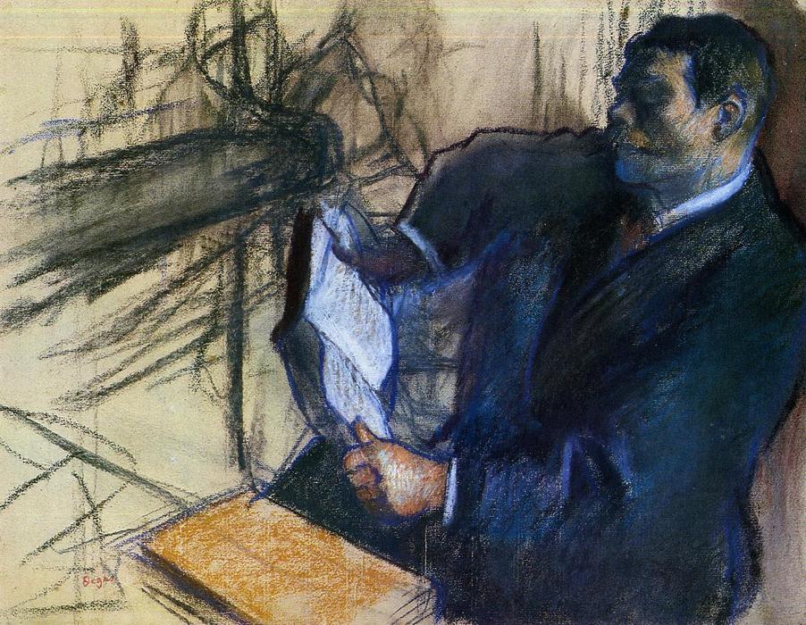 Pagans And Degas's Father — Хилари Жермен Едгар Дегас, Pastel, Impressionism