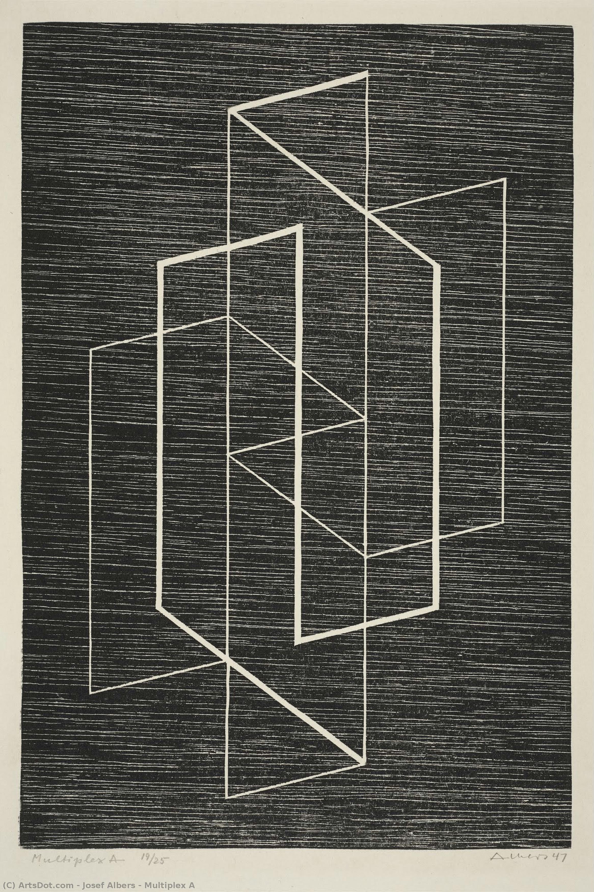Multiplex A — Josef Albers, Geometric Abstraction, Bauhaus Era