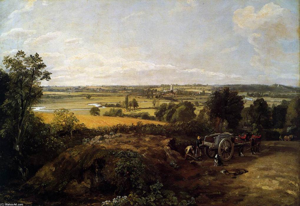 The Stour-valley With The Church Of Dedham — John Constable, Acrylic On Canvas, Romantic Landscape Painting