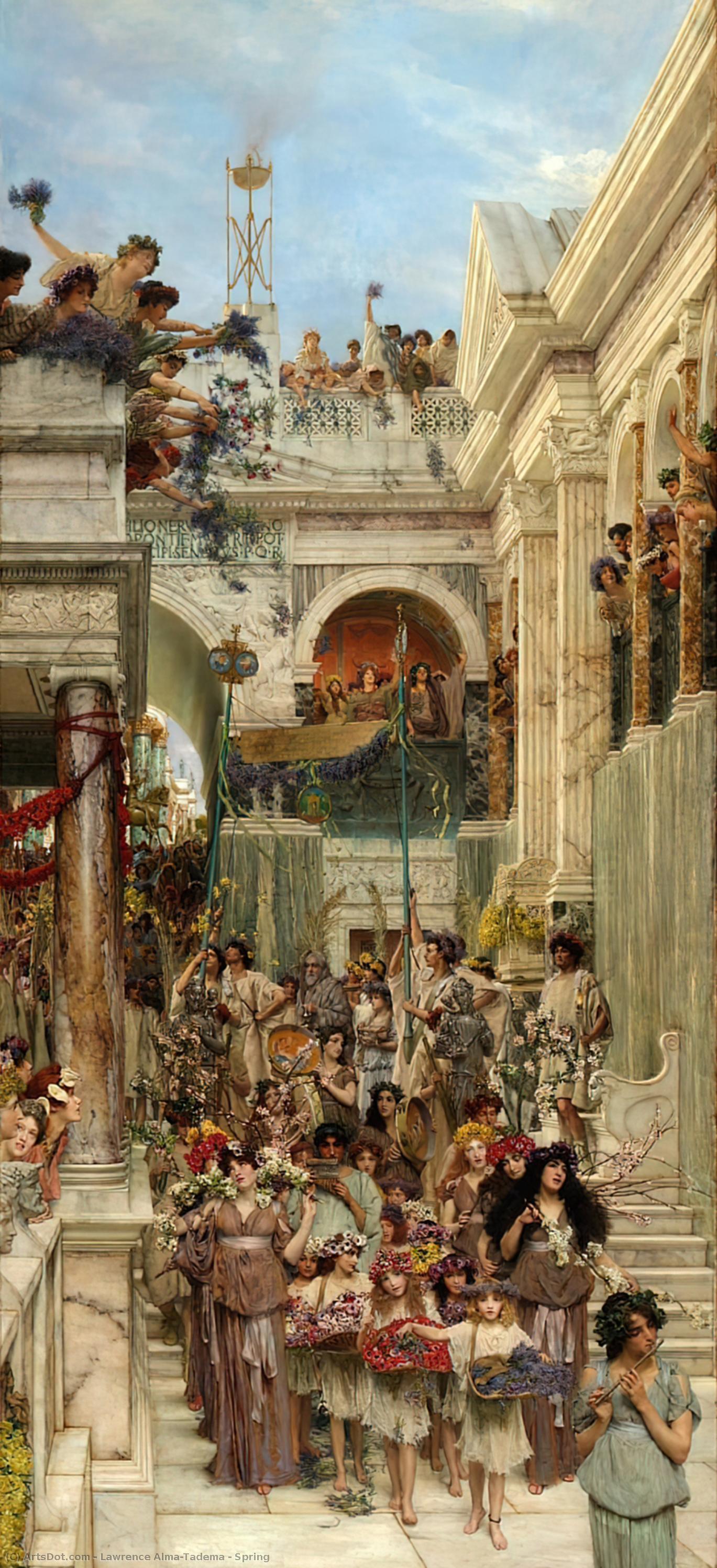 Spring — Lourens Alma Tadema, Oil On Canvas, Pre-raphaelite