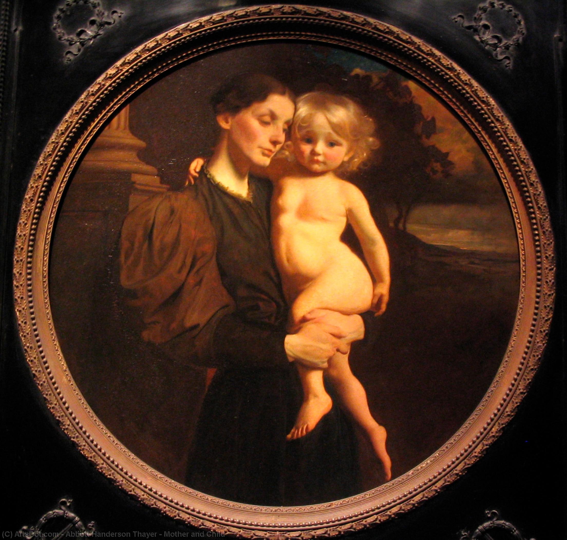 Mother And Child — Abbott Handerson Thayer, Oil, Tonalism