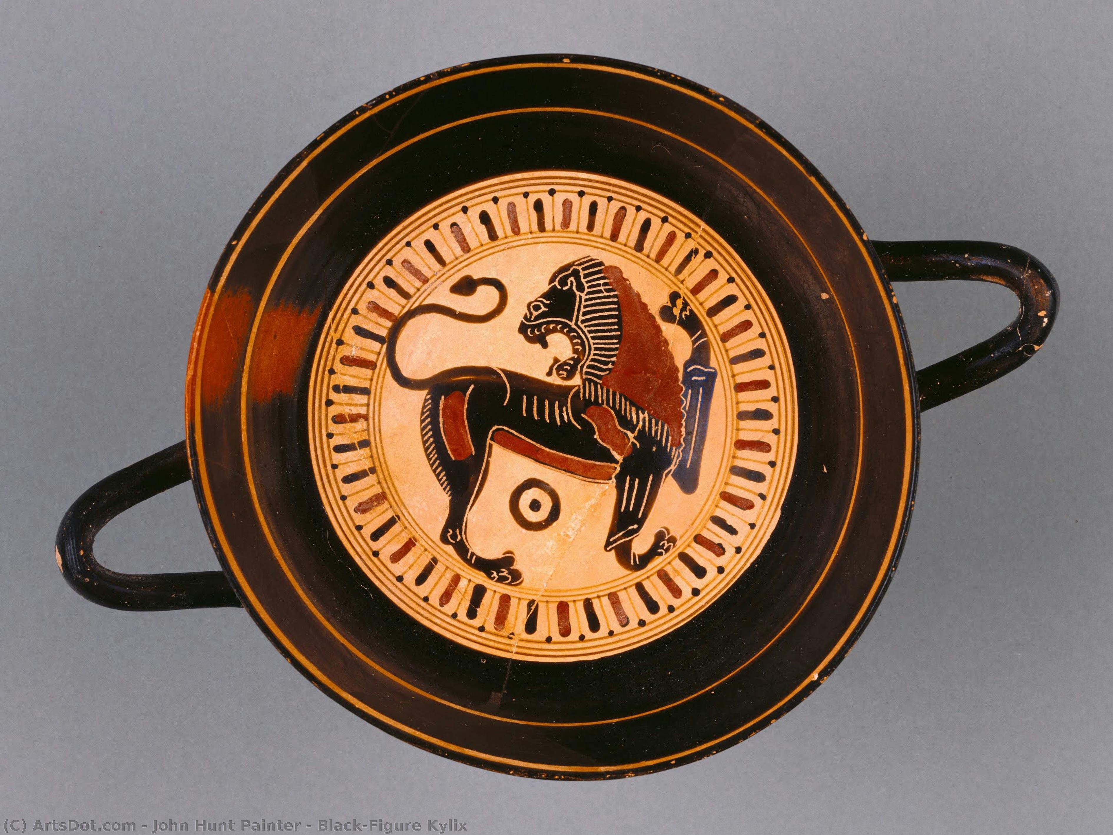 Black-figure Kylix — John Hunt Painter, Acrylic On Canvas, Black-figure Antiquities