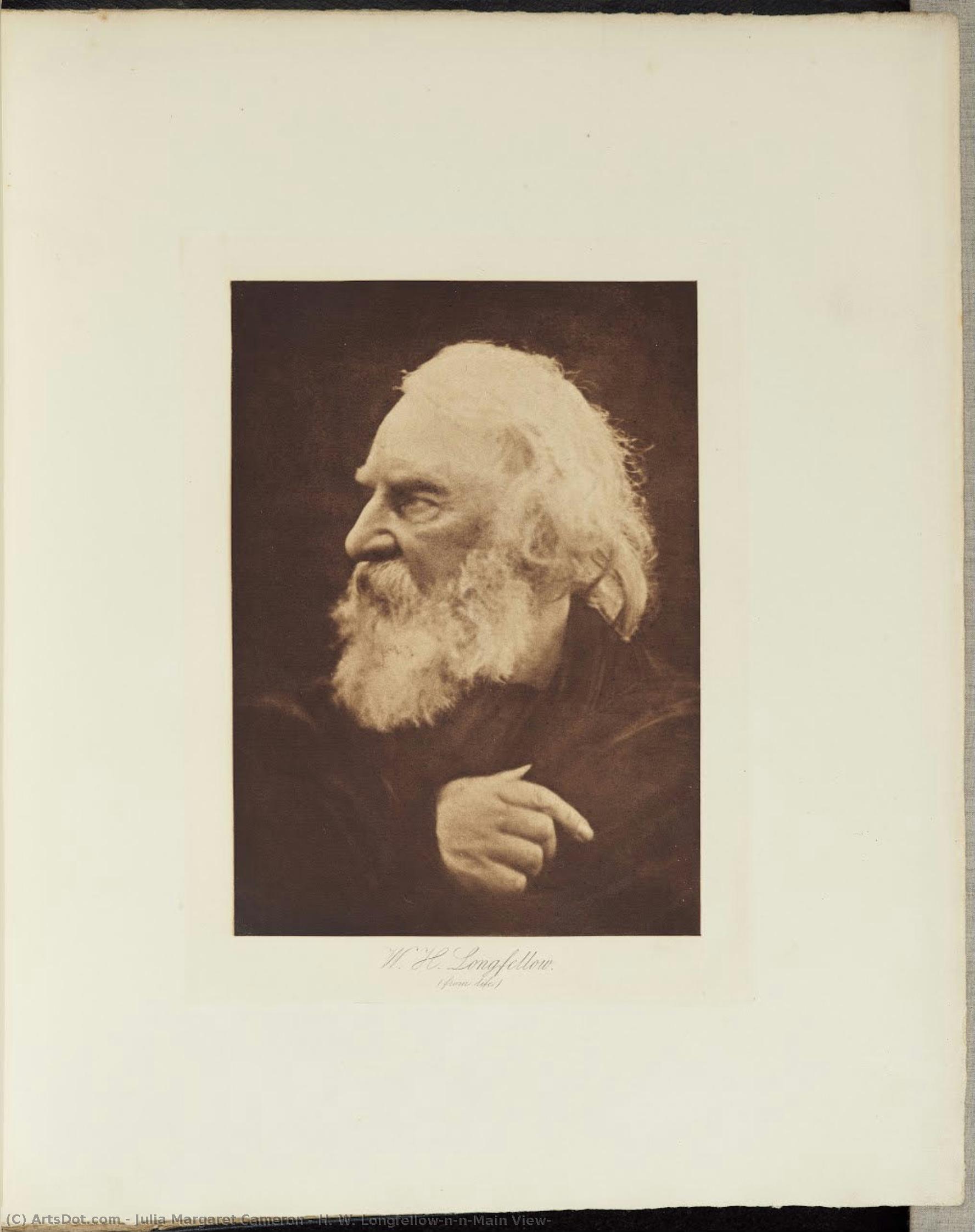 H. W. Longfellow\n\n(main View) — Julia Margaret Cameron, Acrylic On Canvas, Romantic Portrait Photography