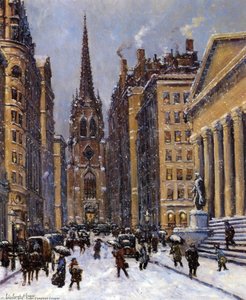 Wall Street Facing Trinity Church — Colin Campbell Cooper