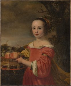 Petronella Elias (1648–1667) With A Basket Of Fruit — Ferdinand Bol