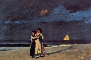 Promenade On The Beach — Winslow Homer