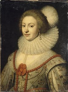 Portrait De Femme, Dit Autrefois Portrait D'elisabeth Stuart (1596, 1662), Reine De Boheme — Michiel Jansz Van Miereveld