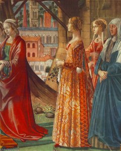 Giovanna Tornabuoni And Her Accompaniment — Domenico Ghirlandaio