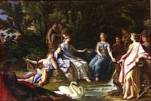 Minerve Sur Le Parnasse — René-antoina Houasse