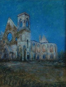 Church After Fire, (painting) — Mary Agnes Yerkes