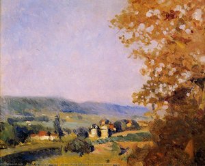 Houses In The Valley — Albert-charles Lebourg