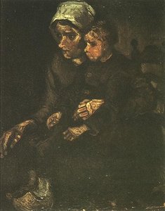 Frau Mit Kind Auf Ihrem Schoß — Vincent Willem Van Gogh
