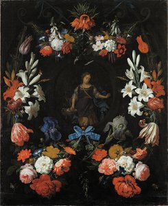 Garland Of Flowers — Abraham Mignon