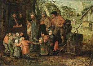 A Blind Hurdy-gurdy Player — David Vinckboons