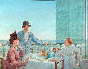After Lunch And Portrait Group (with Albert Rothenstein) — Gerard Chowne