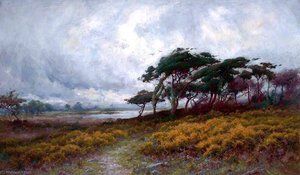 Golden Gorse And Windblown Trees — Peter Ghent