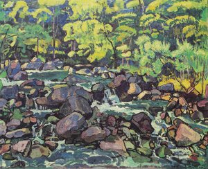 Forest Stream At Champery — Ferdinand Hodler