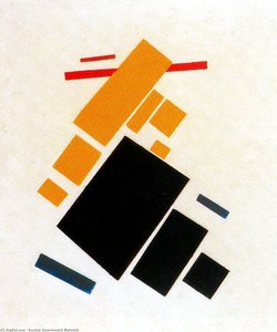 Suprematist Painting, Aeroplane Flying — Kazimir Malevich