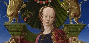 A Muse (detail) — Cosmè Tura