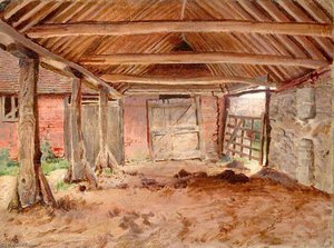 Interior View Of A Cart Shed In East Surrey — Ernest C. Christie