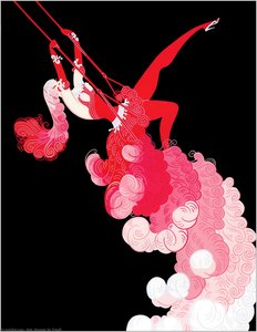 At The Theatre, Trapeze — Erté
