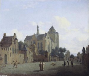 The Church At Veere — Jan Van Der Heyden