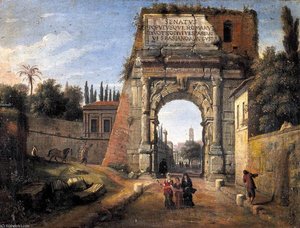 View Of The Arch Of Titus — Gaspar Van Wittel