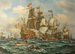 The Heroic Action Of Hms 'revenge' Against The Spanish Fleet, 1591 — Bernard Finnigan Gribble