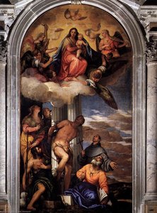 María Con El Niño Jesús Y Santos — Paolo Veronese