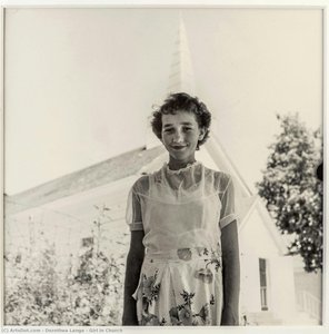 Niña En La Iglesia — Dorotea Lange