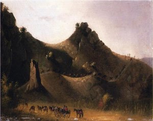 Passing An Obstruction: Mouth Of Night Creek — John Mix Stanley
