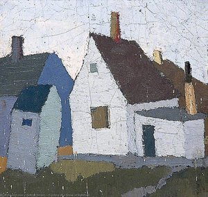 Painting Of A Group Of Buildings — George Bergen