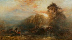 Gipsy Camp, Sunrise — Henry Clarence Whaite