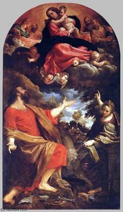 The Virgin Appears To St Luke And Catherine — Annibale Carracci