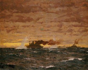 The Jervis Bay Action, 5 November 1940 — Norman Wilkinson