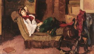 Girl On A Sofa — Isaac Lazarus Israels