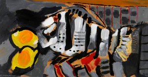 Fish And Two Lemons — Roger Hilton