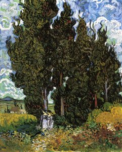 Кіпариси З Двома Жінками — Vincent Willem Van Gogh