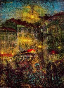 Notturno A Piazza Beccaria Di Milano — Carlo Carrà