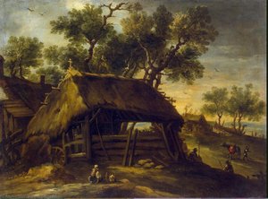 Landscape With Huts — Antonio Del Castillo Y Saavedra