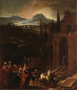 Farnese Prince Watches The Construction Of A Building — Ilario Giacinto Mercanti