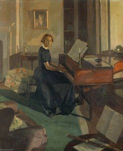 Alice Ashley At A Piano — Donald Chisholm Towner